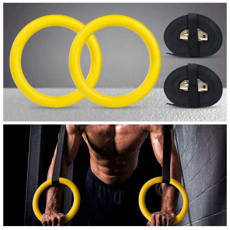YISSVIC Gymnastic Rings Pull Up Rings Bodyweight Workout and Strength