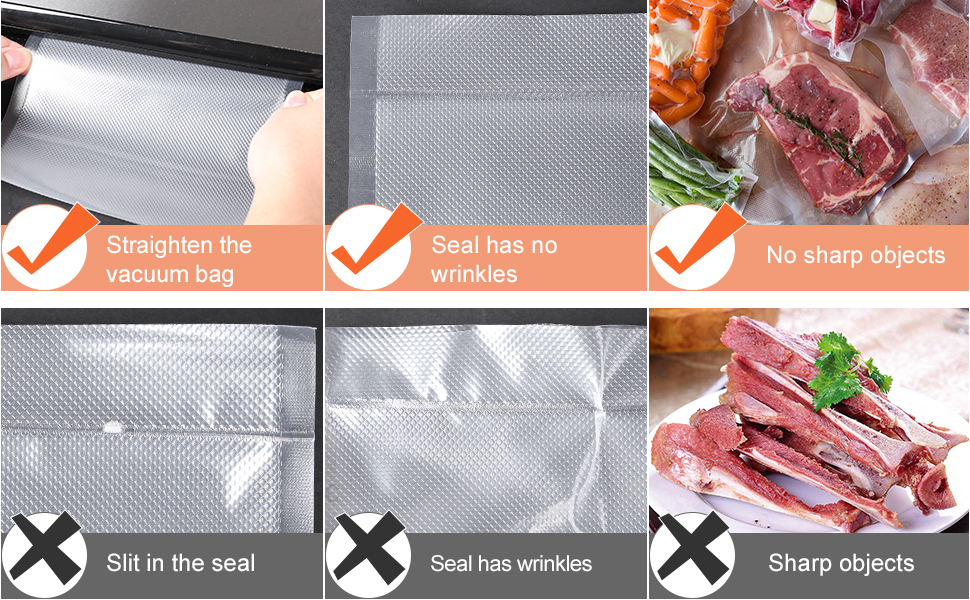 YISSVIC Vacuum Sealer Bag 4 Rolls in 8 Inch x 16 Feet (2 Rolls