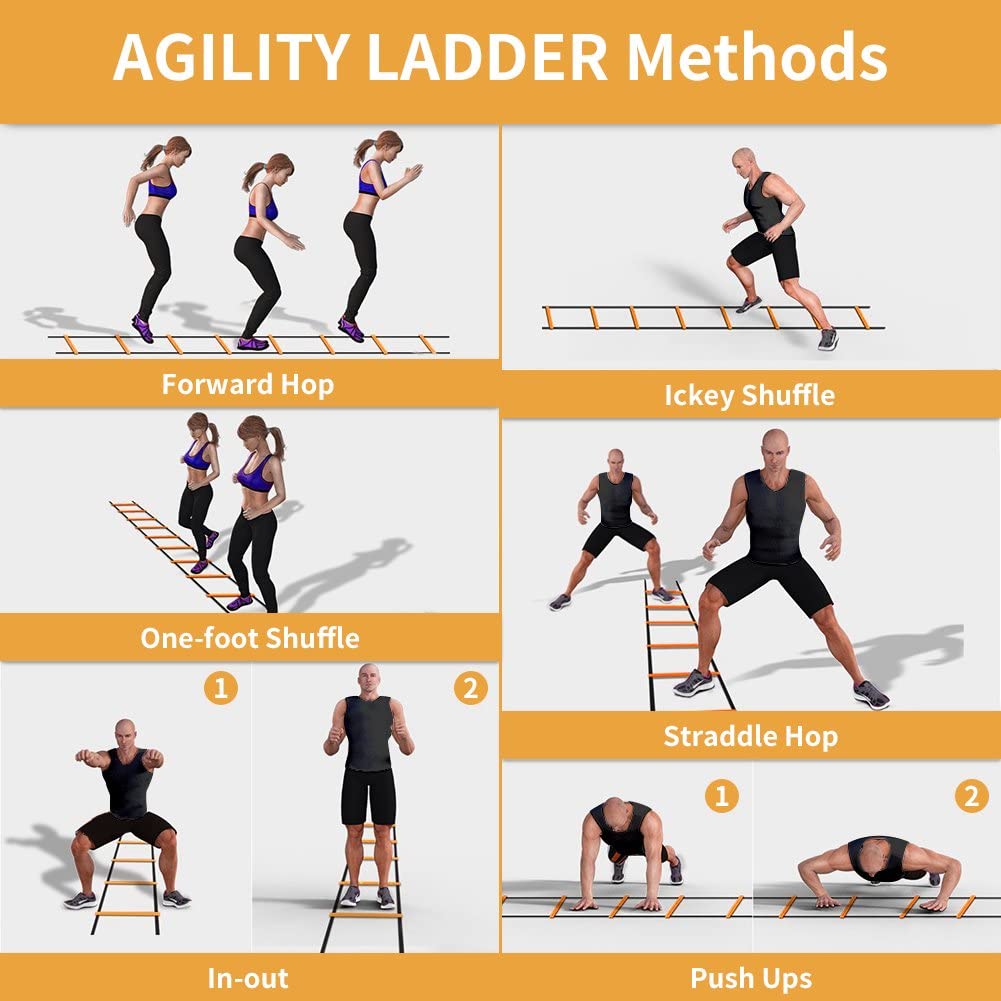 SPEED AGILITY LADDER SPORTS QUICK FOOT 20 FEET LONG 