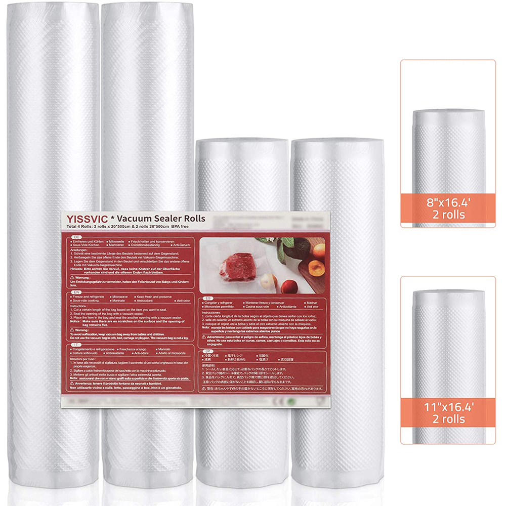 FoodSaver Vacuum Seal Rolls Multi-Pack, 3 Rolls (11 x 16') and 2