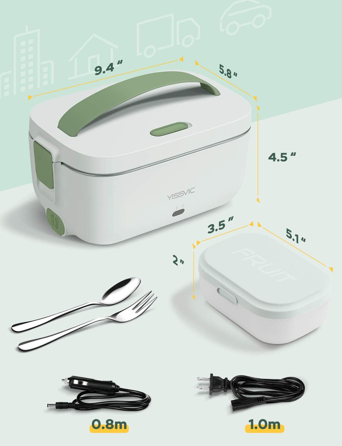 Sourcing Electric heating lunch box car stainless steel electric hot rice  box convenient plug-in heating thermal mini electric lunch box - Dropshipman