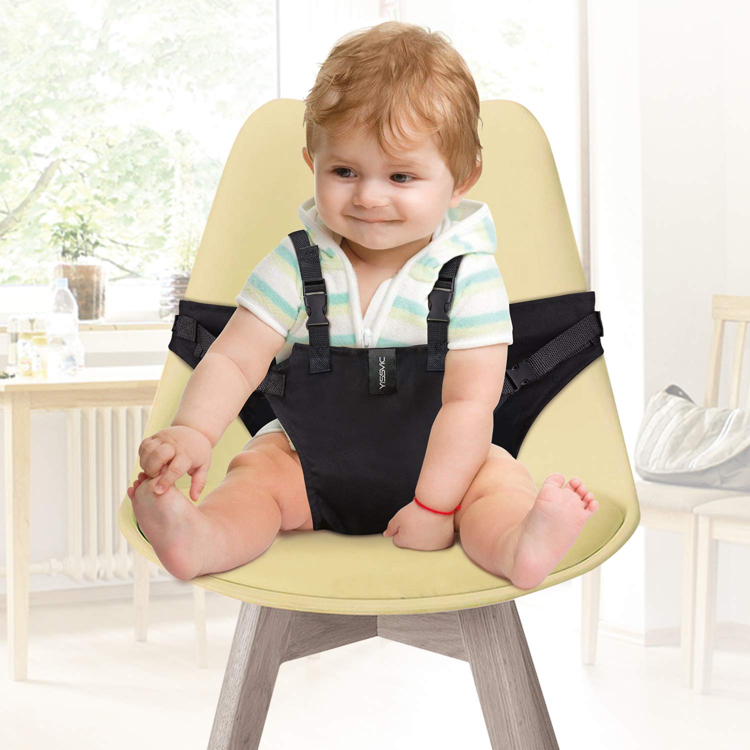 YIYIBY Baby High Chair Feeding Highchair Non-Slip Portable Highchairs with Tray Safety Belt for 6 Months to 3 Years Blue 