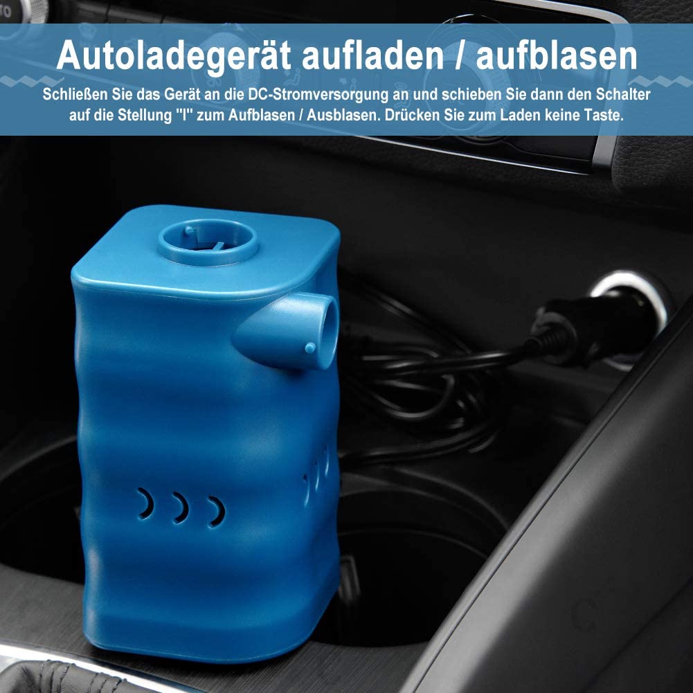 Elektrische Luftpumpe, Luftmatratze tragbare Pumpe für aufblasbare  Poolschwimmer, perfekte Inflator / Deflatorpumpen für den Außenbereich