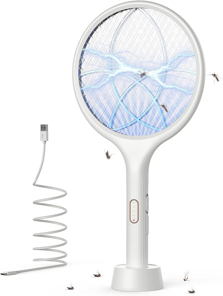 Fly Insect Hitter YISSVIC Electric Fly Swatter 4000V Bug Zapper Racket Mosquito Fly ...